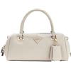 GUESS borsetta borsa a tracolla Cresidia II Box Satchel Cream White Logo avorio