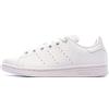 adidas Stan Smith J, Sneaker Unisex - Bambini e ragazzi, Cloud White Cloud White Silver Metallic, 36 2/3 EU