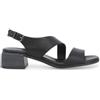 Melluso Sandalo Donna Comodo Basso in Pelle Nero k56062q 41