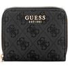 Guess Donna Portafoglio Zip Around Laurel Ii Slg Small Zip Around Nero Antracite