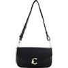 Coccinelle Pelle borsa a tracolla C-Me Handbag Grainy Leather Noir nero