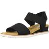 Skechers Desert Kiss-31440, Sandali con Cinturino alla Caviglia Donna, Nero, 41 EU