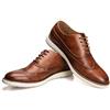 JITAI Scarpe Oxford Eleganti da Uomo, Stringate Leggere, Marrone-02, 43 EU (10 UK)
