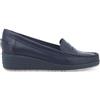 Melluso Mocassino Donna in Pelle Blu con Zeppa