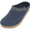 HAFLINGER Grizzly Torben pantofola zoccolo di feltro di pura lana jeans, taglia 43