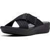 Clarks Arla Wave, Sandali a Ciabatta Donna, Tessuto Nero, 38 EU