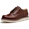 SL-Saint Uomo Fatto a Mano a Bassa Tazza di Moda Stivali Genuini in Pelle Bovina Scarpe Moda Lace Up (Delicato RossoMarrone, Adulto, Uomo, 43, Numero, Sistema Taglie Calzature EU, Media)