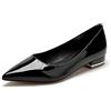 Gycdwjh Scarpe da Sposa Bridal Scarpe Basse Punta Chiusa a Punta Appartamenti Scarpe Donna Decollete Tacco Basso Pumps,Nero,41 EU