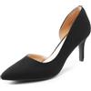 DREAM PAIRS Scarpe Classiche con Tacco a Gatto Décolleté da Donna Scarpe con Tacco a Spillo da Donna,Size 40,Camoscio-Nero,SDPU2416W