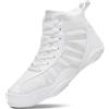 situkeke Scarpe da Boxe da Uomo Scarpe da Wrestling da Combattimento Antiscivolo Traspirante Scarpe Combat Boxers Competizione di Allenamento Scarpe da Pugilato Unisex Bianco 42 EU