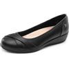 DREAM PAIRS Ballerine Donna Ufficio Lavoro | Pelle sintetica, soletta sagomata, tacco zeppa 3,8 cm, suola TPR antiscivolo, eleganti e comode.