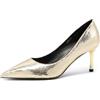 QUEEN HELENA Décolleté Eleganti Donna con Tacco Medio K3670 | Décolleté ecopelle, pitonato argento, suola gomma, tacco a spillo 7 cm