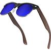 BALINCO, Occhiali da Sole a Mezza Montatura, con Aste in Legno Scuro, Lenti TAC Polarizzate, Unisex, Protegge dai Raggi UV e dai Riflessi, Resistente ai Graffi