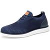 Bruno Marc Scarpe Stringate da Uomo Classiche Estive Traspiranti Mesh Sneakers Oxfords Leggere Casual Scarpe da Passeggio,Size 41.5,Blu/Scuro,GRAND-02