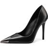 QUEEN HELENA Décolleté con Tacco Alto Scarpe Eleganti a Punta Chiusa Donna K3709 (Nero Pu, Sistema Taglie Calzature EU, Adulto, Donna, Numero, Media, 37)