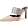 QUEEN HELENA Décolleté a Fascia con Strass Sandali Eleganti a Punta Chiusa Donna K3773 (Nude Pu, Sistema Taglie Calzature EU, Adulto, Donna, Numero, Media, 39)