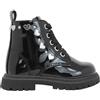 Cult Young Stivaletto Bimba, Sintetico Lucido, Nero, Suola 2 cm, Chiusura con Lacci (nero, regular, Sistema Taglie Calzature EU, Bimbo (0-5 anni), Numero, Media, 23)