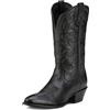 ARIAT Women's Heritage Western R Toe Western Cowboy Boot, Black Deer Tan, 6.5 B US