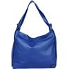 Bottega Carele Borsa Donna a spalla in vera pelle trasfomabile in zaino made in Italy (Bluette)