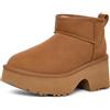 UGG Stivaletti Classici in Pelle Marrone Ultra Mini Nuovi