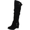 TYUIOP Stivali Curvy Donna Motociclista Scarponcini Trekking Moto Forma Freccia Stivaletti Estive con Zeppa Tacco Fashion