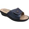 Generico Tiglio Ciabatte Donna Estive in Vera Pelle, Pantofole con Strappo Regolabile, Suola Memory AntiShock Estraibile (BLU, Sistema Taglie Calzature EU, Adulto, Donna, Numero, Media, 39)