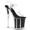Pleaser FLAMINGO-808G Clr/Blk GLTR, Clr Blk Gltr, 39 EU