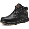 ARRIGO BELLO Stivali Uomo Invernali In Pelle Scarpe da Neve Calda Foderato Scarponcini Trekking Stivaletti Outdoor Nero 45