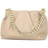 Superflybags Donna Borsa a Mano in vera Pelle con Tracolla in Catena Modello RACHEL 30x20x12 Made in Italy