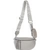 styleBREAKER Borsa a tracolla donna 2 pezzi a mezzaluna | Borsa a tracolla in similpelle 24x15x8,5 cm, tracolla 86-138 cm con motivo a rombi, zip a 2 vie, portamonete 11 cm