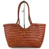 Superflybags Donna Shopper a Spalla in vera Pelle Intrecciata Modello SEYCH 40x21x13 Made in Italy