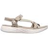 Skechers On-The-Go 600 Brilliancy, Sandalo Sportivo Donna, Natural Textile/Trim, 35 EU