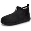GURGER Pantofole Donna Uomo Invernali Pantofole a Stivaletto Foderate in Peluche Memory Foam Antiscivolo Ciabatte da Casa Chiuse Calda Stivaletti Alte Ciabatte Nero 44 45