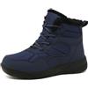 ChayChax Stivaletti da Neve Donna Stivali Invernali Scarponcini Foderato Caldo Scarpe Inverno Impermeabili Stivaletti con Stringate,Blu scuro,40 EU