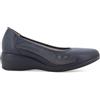 Melluso Donna Décolleté in Morbida Pelle Blu Zeppa 40 / Blu