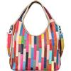 Eysee - Borsa a tracolla da donna, in pelle, colorata, con manico superiore