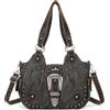 Angel Kiss Borsa Donna Pelle PU Borsa a Mano Tracolla Elegante Tote Bag Media Impermeabile Molte Tasche Scomparti, per lavoro, quotidiano, Shopper, vita, Natale e festa ect