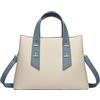 JIABAOZ Borsa a Tracolla da Donna, Borsa a Mano Morbida, Grande Capacità, Elegante, per Lavoro e Uso Quotidiano (Bianco sporco)