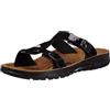 Birkenstock Classic Saragozza Birko-Flor, Sandali da Donna con Cinturino alla Caviglia con Zeppa, Nero Black Patton, 38 EU Schmal