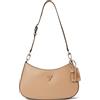 GUESS Noelle Top Zip Shoulder Bag, Borsa a Tracolla Donna, Beige, Taglia Unica