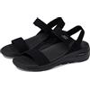 Skechers Go Walk Arch Fit Sandal Polished, Sandali Donna, Tessuto Nero, 38 EU