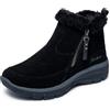 Skechers Easy Going Cool Zip | Vestibilità comoda, memory foam raffreddata ad aria, fodera in pelliccia sintetica, cerniera laterale