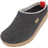 HAFLINGER Grizzly Kris Felt Slipper Felt Clog Graphite, Taglia 40