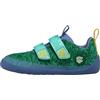 Affenzahn Scarpa Bassa Maglia Happy con Chiusura in Strappo, vegana, Antiscivolo, Flessibile, Riflettente, leggerissima, nelle Taglie 21-32 Uccello del Paradiso - Verde
