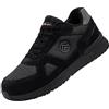 LARNMERN PRO Scarpe Antinfortunistiche Uomo Leggere Invernali Scarpa Antinfortunistica S1 SRC Punta in Acciaio Sneakers Nero Taglia 38 EU