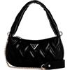 GUESS Borsa a tracolla da donna Eda Top Zip, Nero, One Size, Borsa a tracolla Eda Top Zip