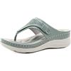ilbcavne Ciabatte Ortopediche Donna Estive, Sandali Infradito da Donna con Supporto Ad Arco, Estate Sandali da Spiaggia Del Correttore Dell'Alluce Valgo, Fascite Plantare Sandali Donna E(Size:39EU,Color:verde)