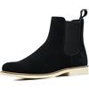 SL-Saint Stivali Chelsea Classici Fatti a Mano Per Gli Uomini Moda Vera Pelle di Mucca Slip On (Nero Pelle, Adulto, Uomo, 39, Numero, Sistema Taglie Calzature EU, Media)