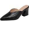 Bviennic Donna Appuntito Moda Tacco A Blocco Muli Pantofole