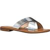 Geox D Sozy S H - Sandalo Scorrevole Donna, Silver,